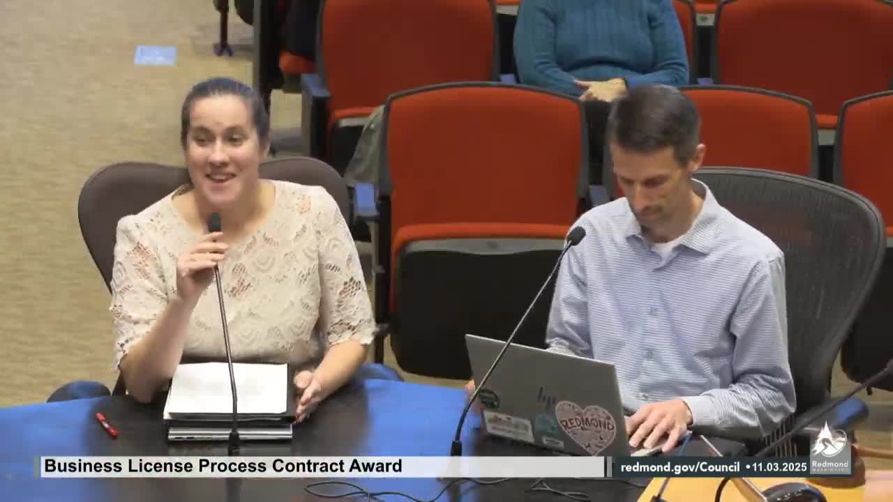 Redmond to hire Strategica Inc. for business‑license compliance review; $150,000 consultant contract proposed