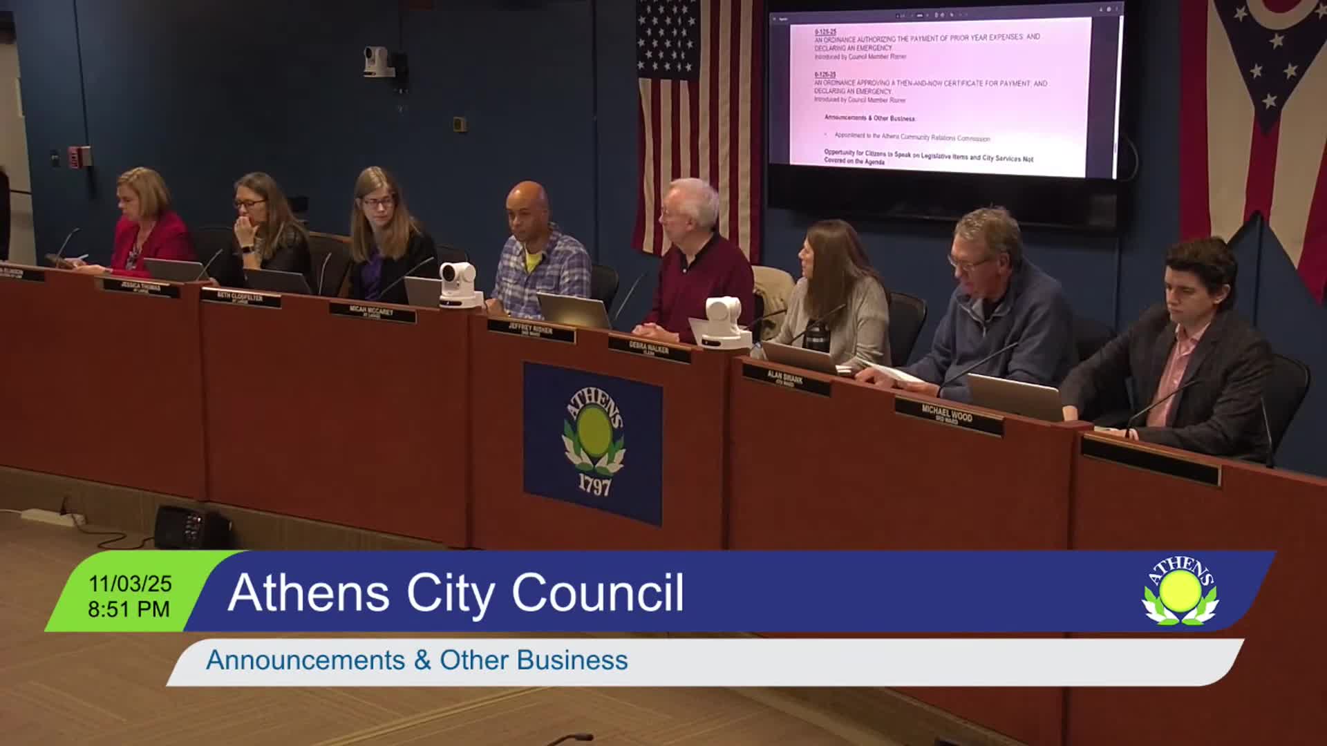 Council approves Community Relations Commission appointment; schedules Nov. 17 rezoning hearing