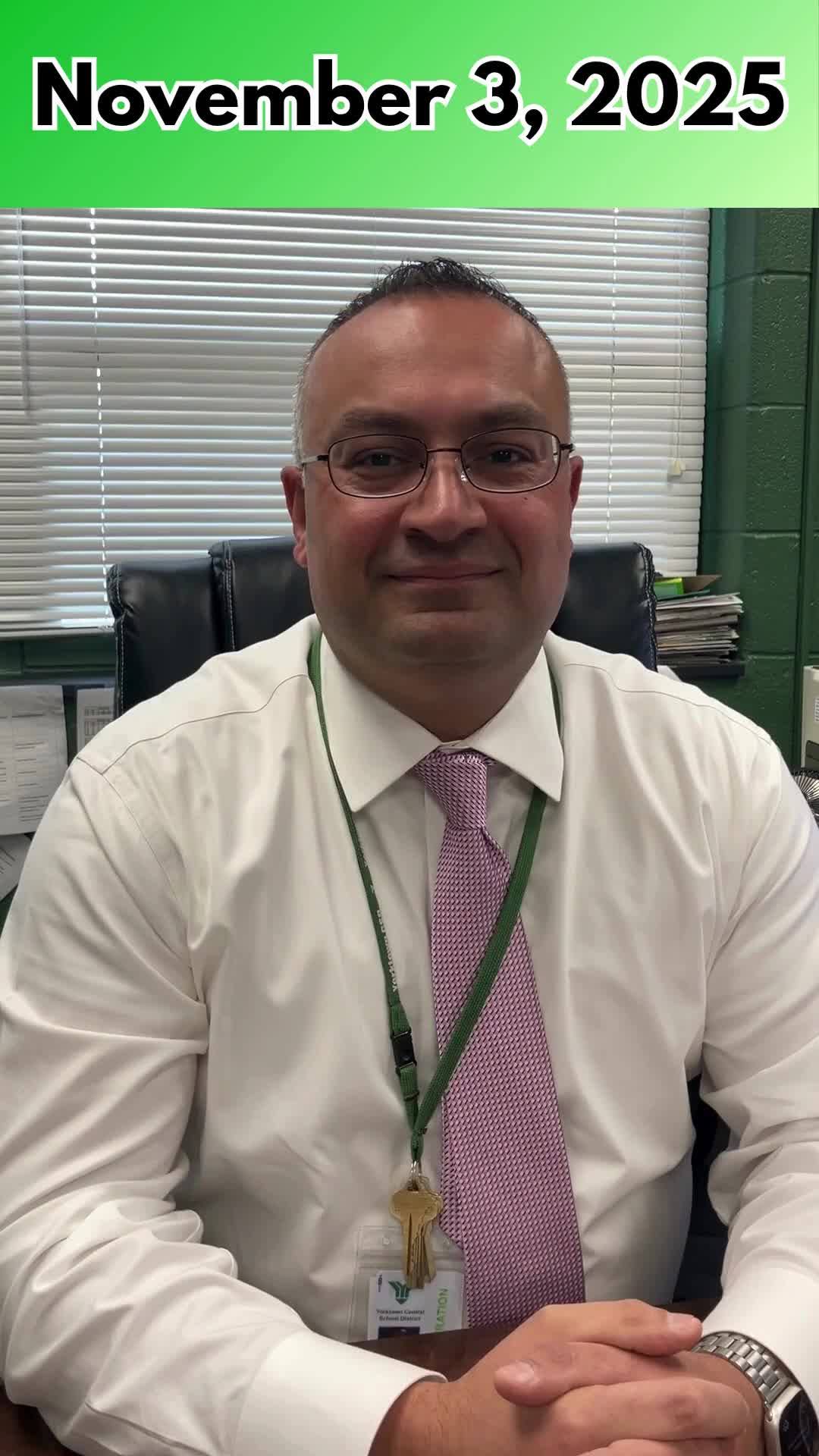 School-week announcements, Nov. 3, 2025