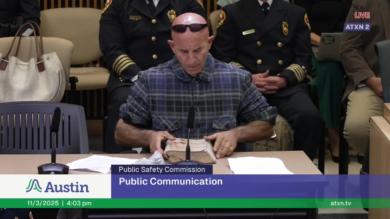 Public commenter urges commission to press CapMetro to rescind suspension, alleges criminal conduct by agency official