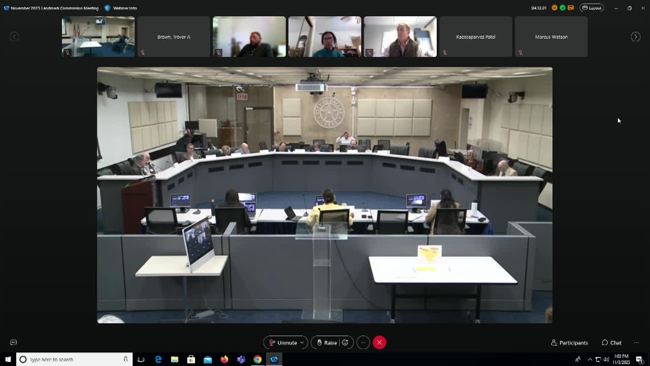 Landmark Commission: summary of votes, approvals and required revisions from Nov. 3 meeting