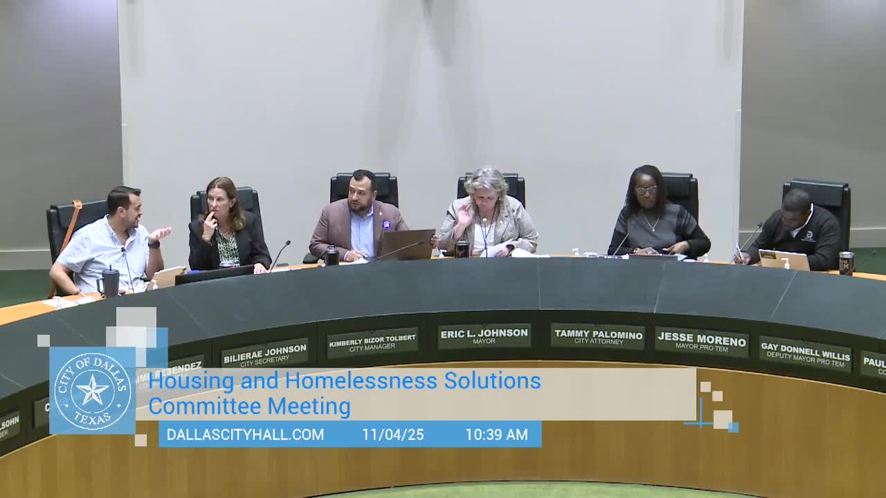 Dallas officials outline structured encampment response; council presses for capacity, metrics and legal clarity