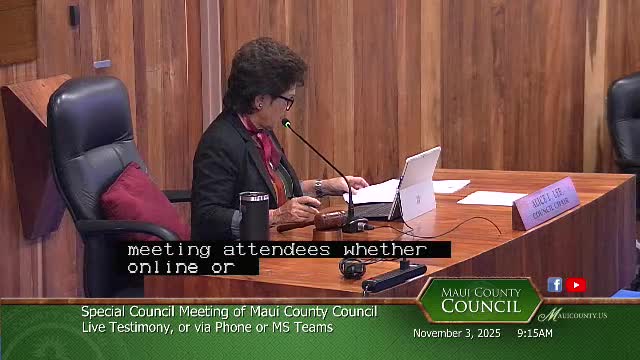 Maui County Council adopts process to fill Kahului seat; deadlines set, public submissions allowed