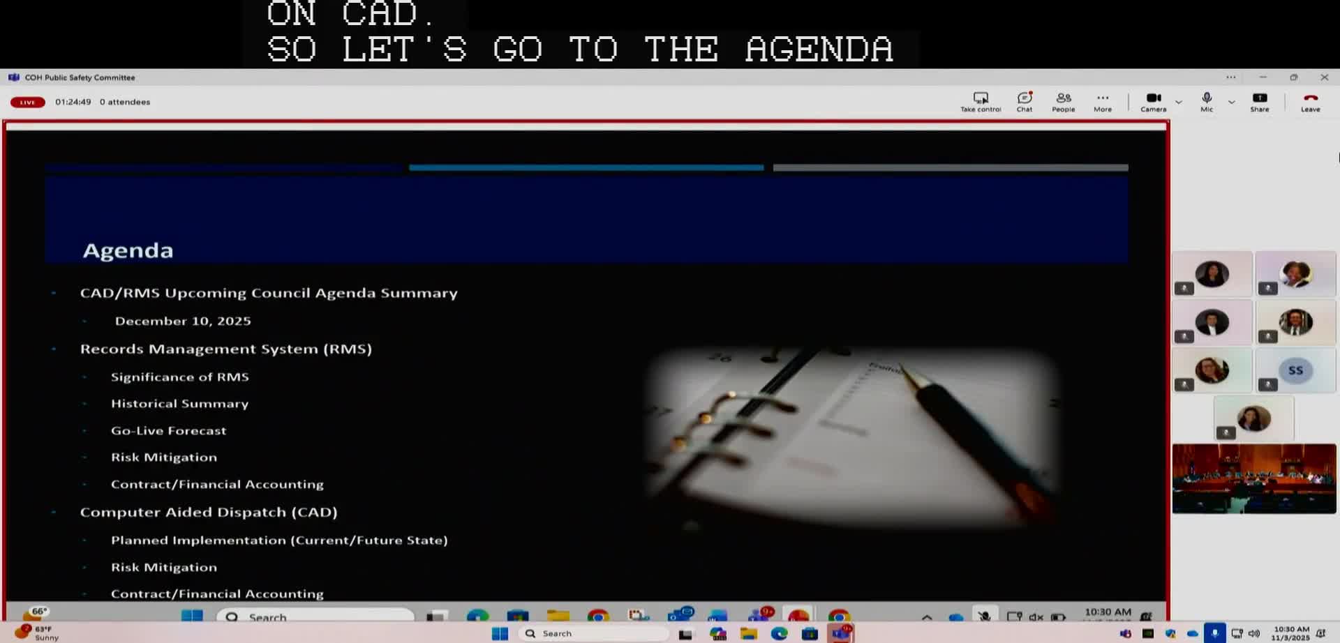 Houston delays RMS go‑live to October 2026, seeks $11.4 million and a Tiburon extension as contingency