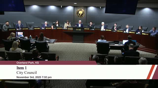 Overland Park council adopts official street map update, approves annual comprehensive plan update
