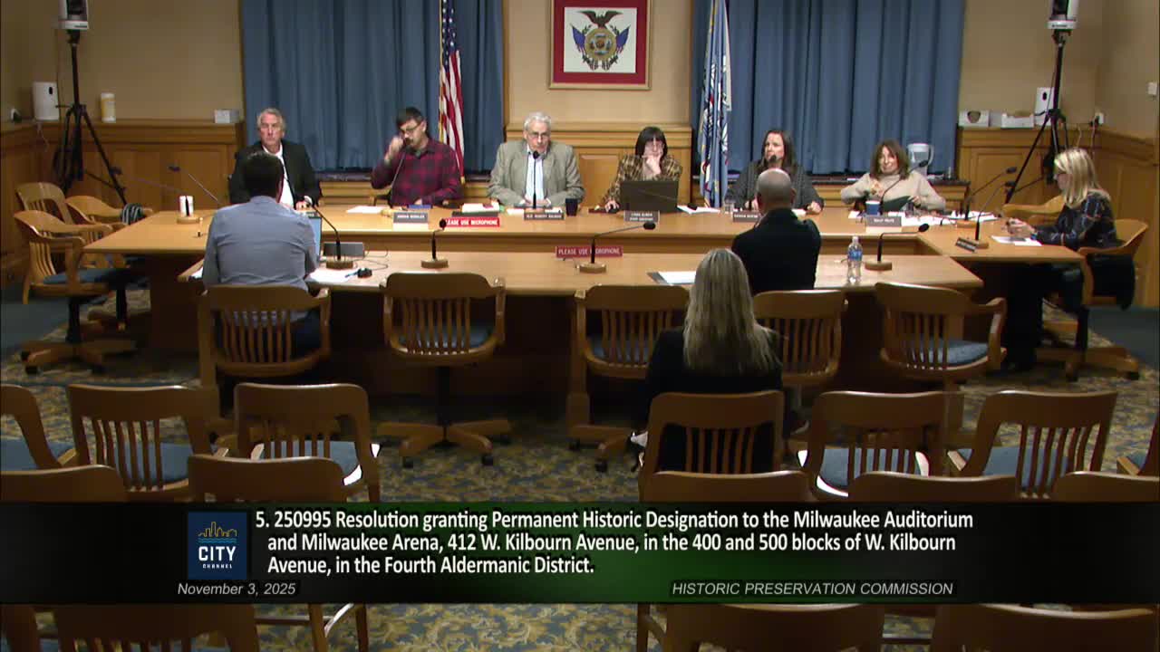 Milwaukee HPC recommends permanent historic designation for Auditorium and Arena after public hearing