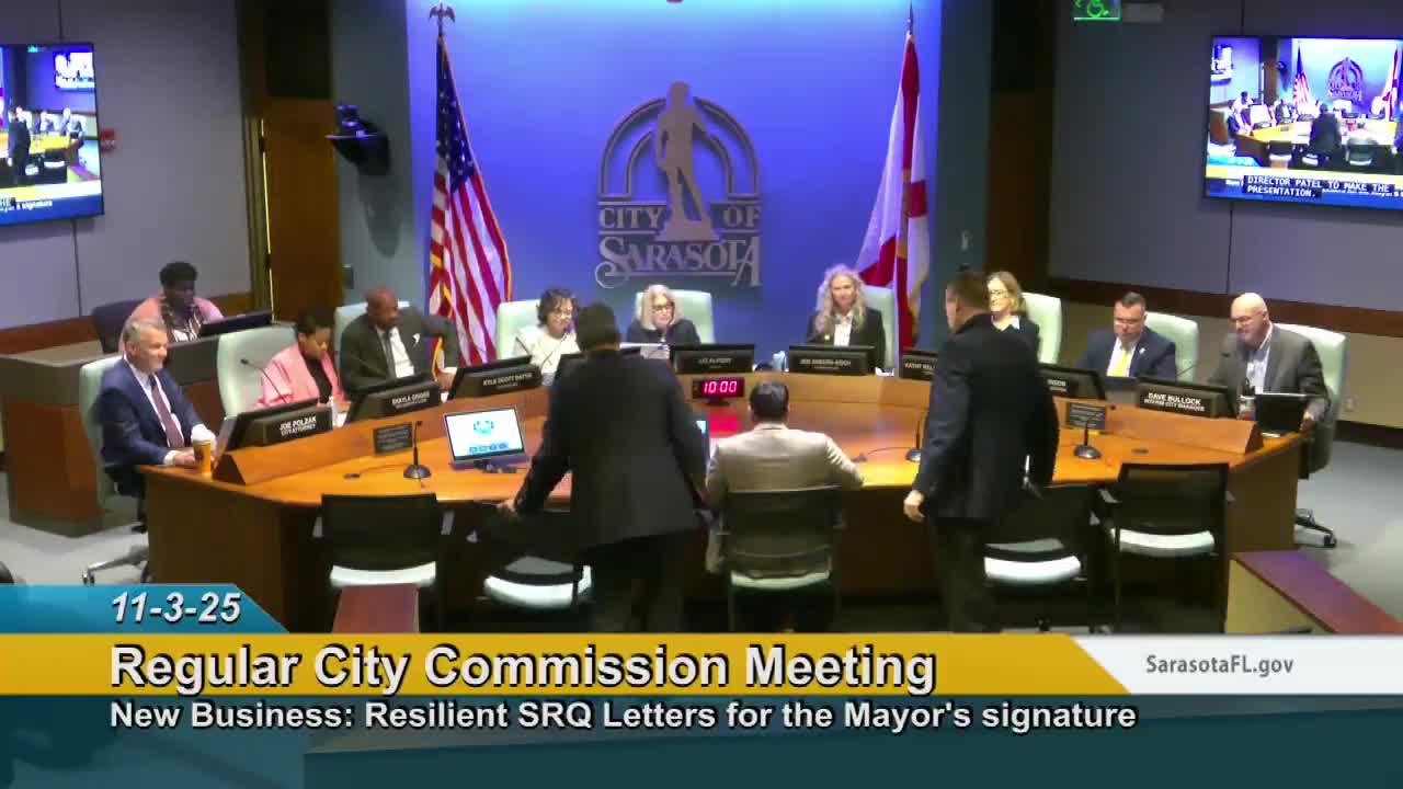 Commission authorizes mayor to back county Resilient SRQ funding requests for dredging and stormwater projects