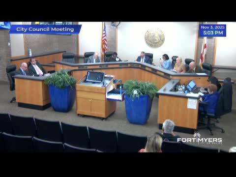 Fort Myers council approves multiple contracts, including cloud customer-response tool and annual paving awards; attempt to exclude contractor over litigation—c