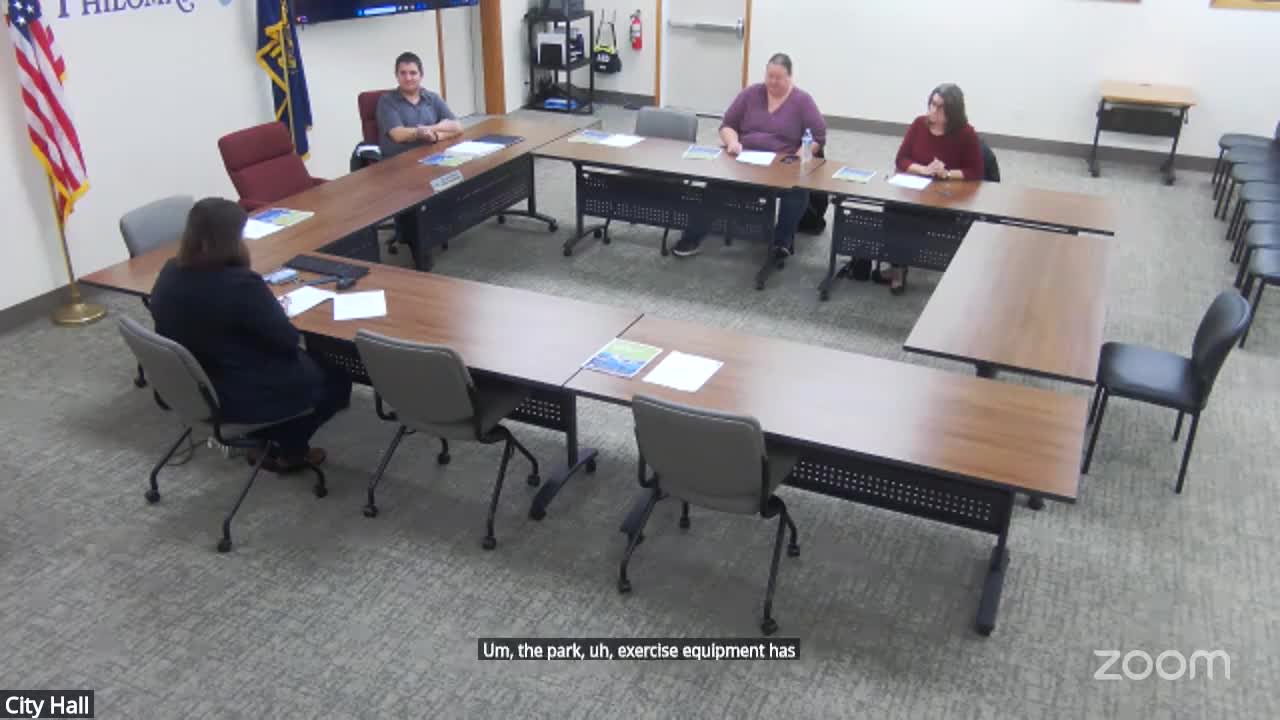 Philomath parks board: exercise equipment ordered, Philomath 2050 visioning and master plan review scheduled