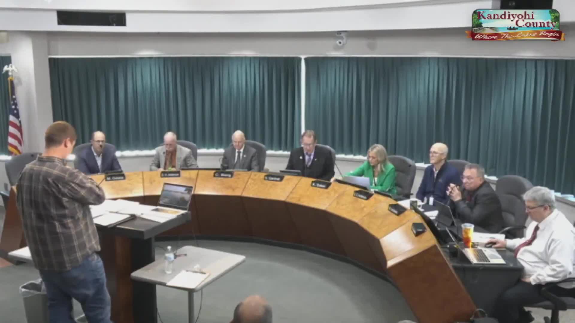 Kandiyohi County drainage authority approves Lake Calhoun outlet repair, to install rock‑arch rapids and replace timber bridge