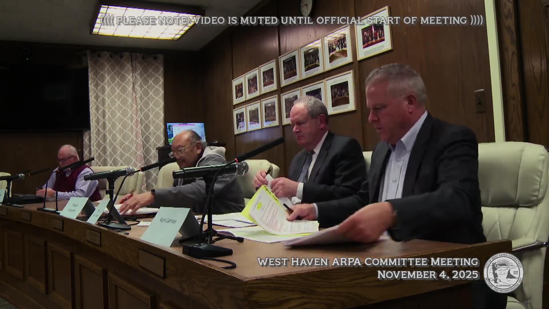 West Haven ARPA committee approves series of vendor invoices, vehicle purchase and memorial work