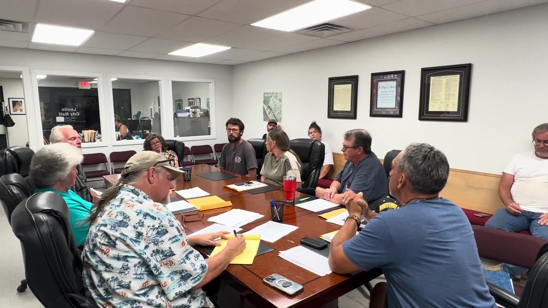 Staff: eight chlorine bottles at sewer plant; sewer rehabilitation application filed; RDOT to transfer and resurface old bridge