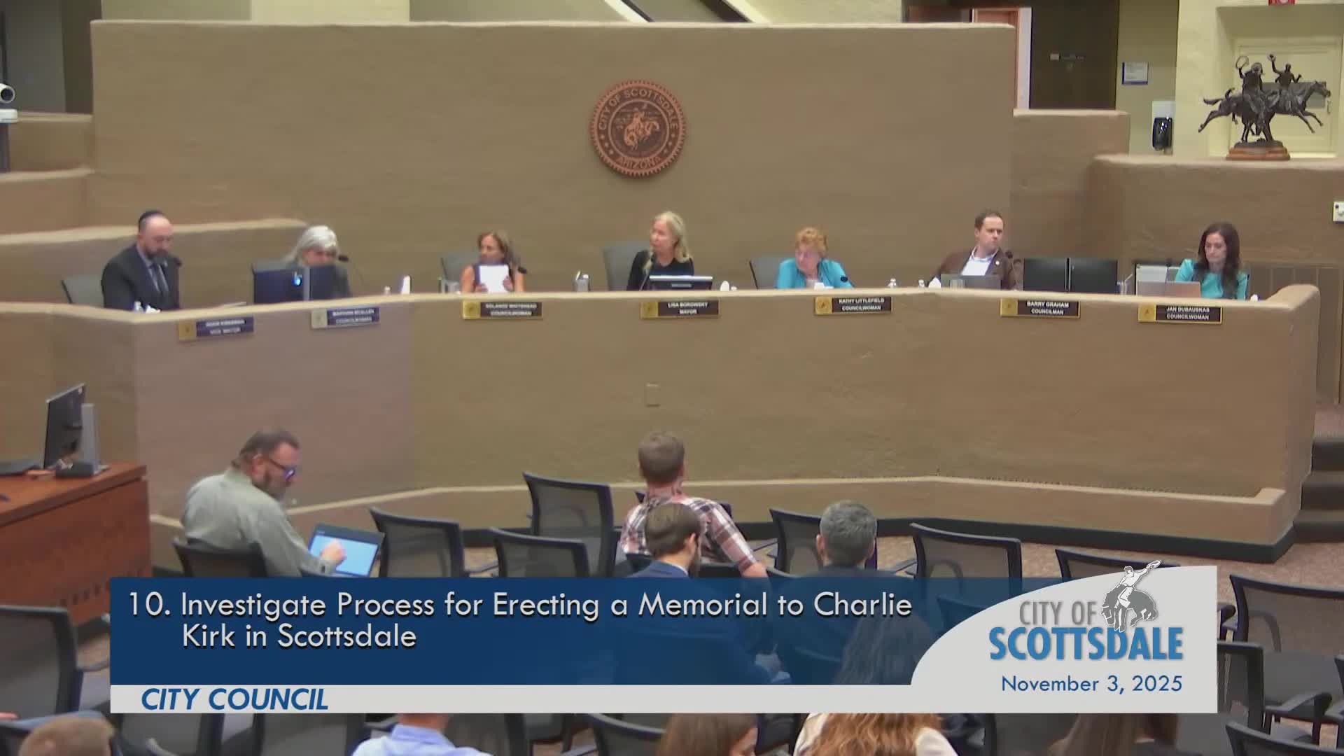 Council directs staff to study process for memorials after request to honor Charlie Kirk