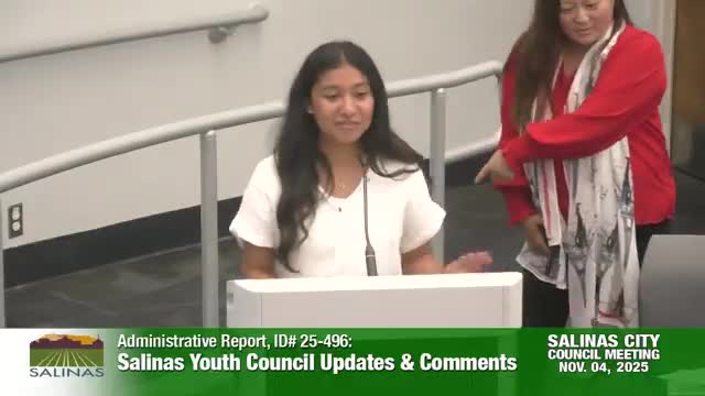 Salinas Youth Council updates city officials on school partnerships and community projects