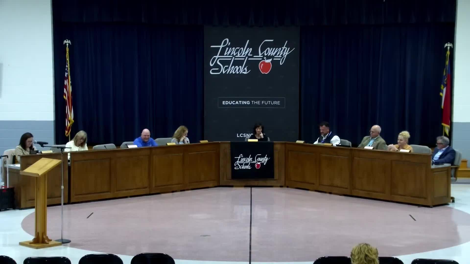 Lincoln County Schools board approves East Lincoln land sale extension, parking spaces and consent agenda; superintendent evaluation approved in closed session