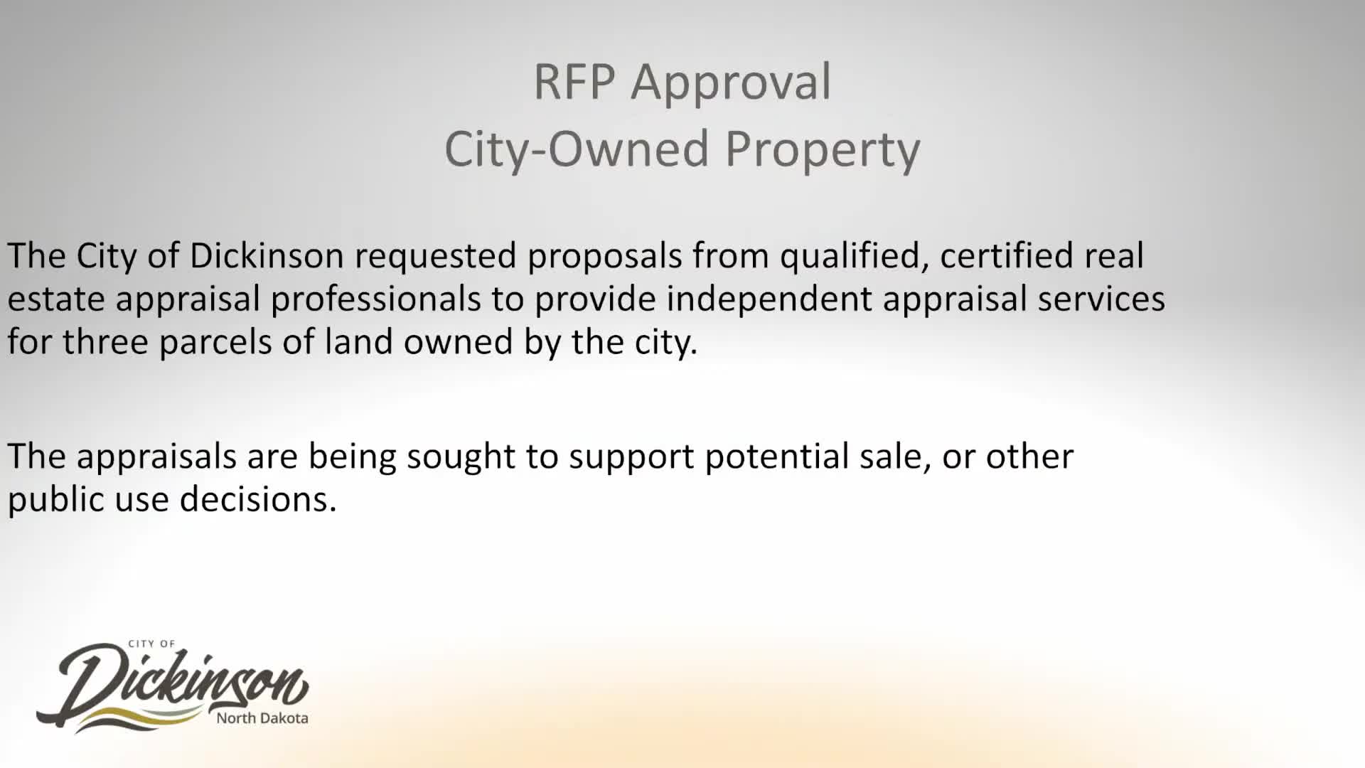 Dickinson City Commission approves appraisals, finance bylaw changes, three code penalty updates and two loan resolutions