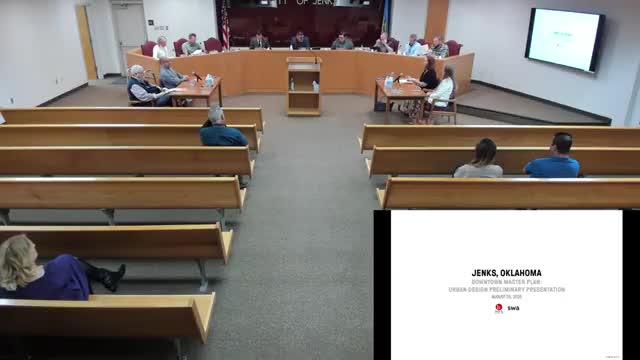 Jenks staff present downtown master plan update; consultants met contract benchmarks