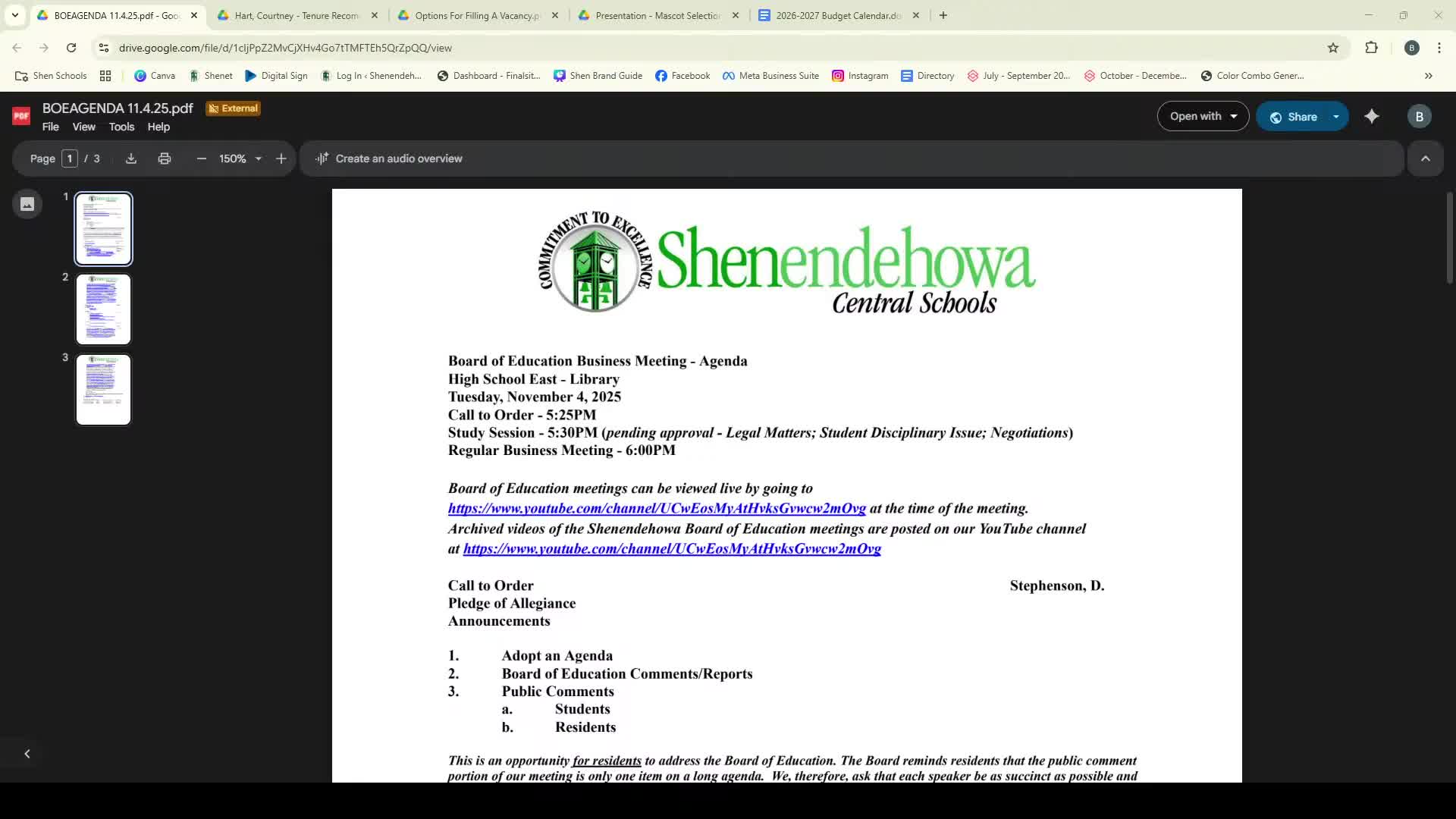 Shenendehowa board updates community on superintendent search, 20 forums and open survey