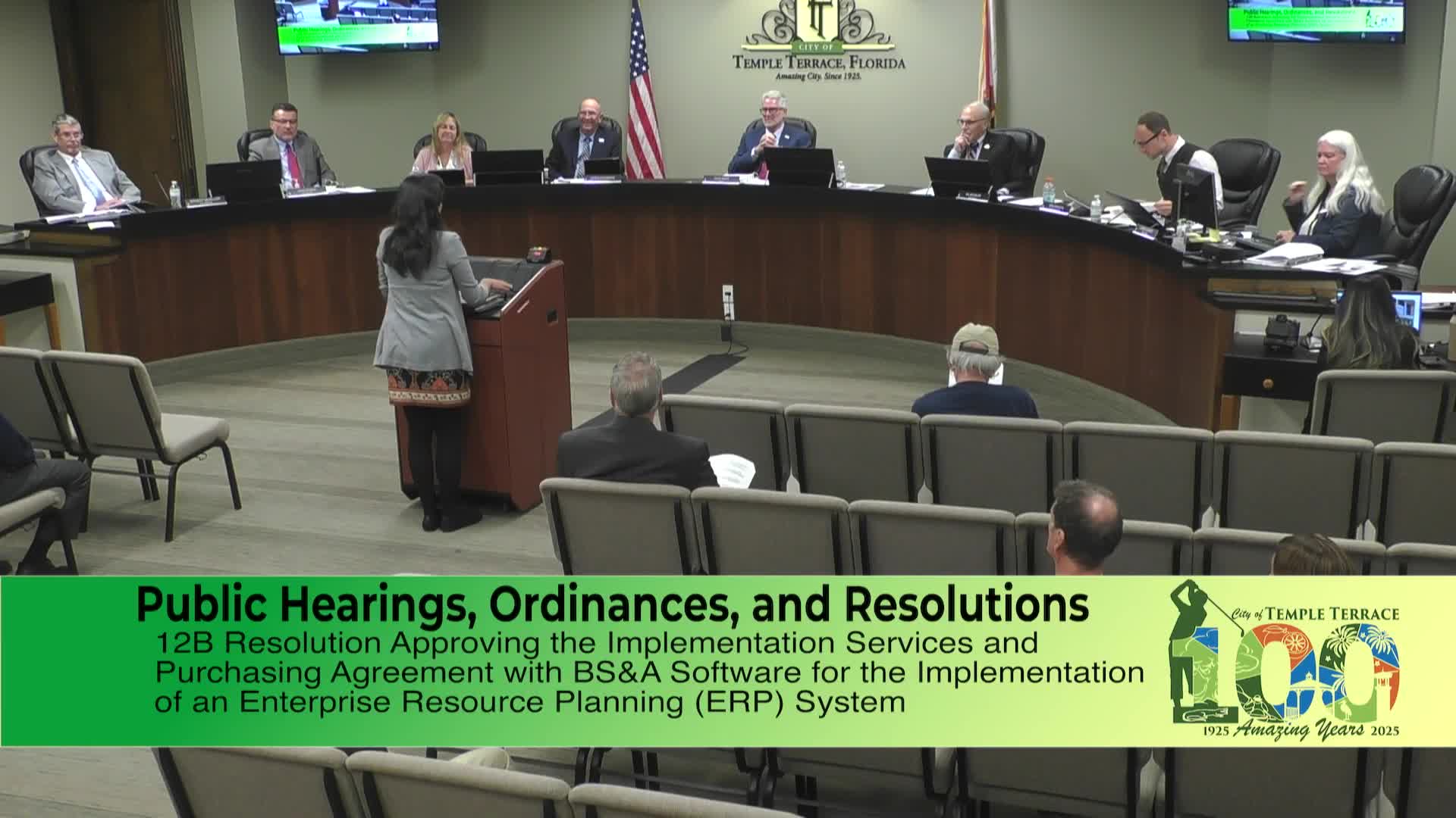 Temple Terrace approves $424,962 ERP contract, plans phased rollout and October go-live target