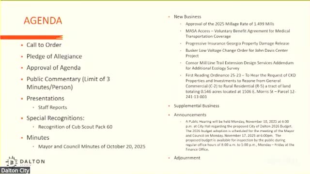 Votes at a glance: Dalton Mayor and Council, Nov. 3, 2025