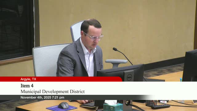 Argyle MDD reports October sales-tax receipts of $45,346.69, up 11.4% year-over-year