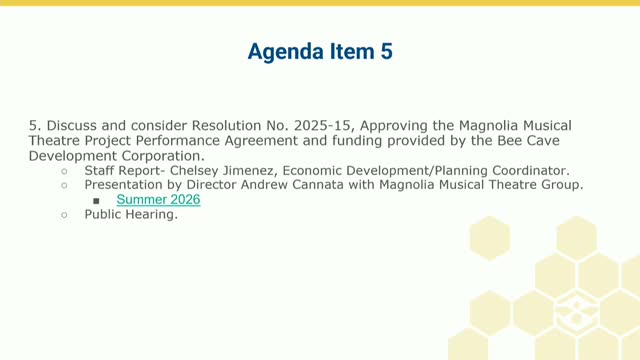 Bee Cave development board delays $300,000 funding decision for Magnolia Musical Theater's 2026 'Addams Family'