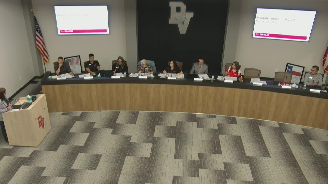 Del Valle ISD finance update: healthy cash position and pending budget amendment tied to HB2 coding changes