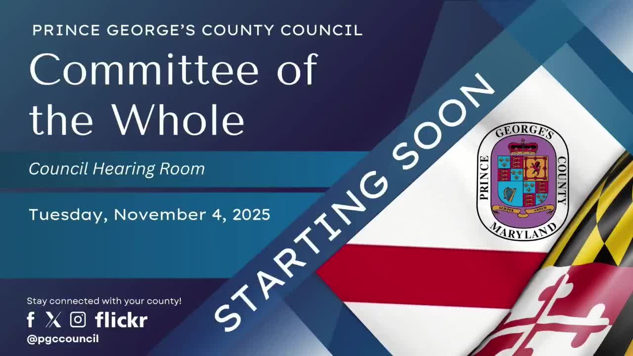 Prince George's County council approves joint letter to MDOT on FY26'FY31 consolidated transportation program