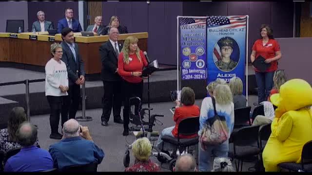 Bullhead City honors local veterans at Tri‑State Military Banner retirement ceremony