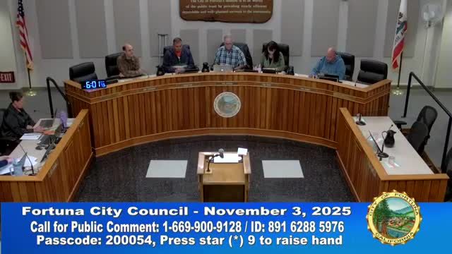Fortuna council unanimously approves seven-item consent calendar