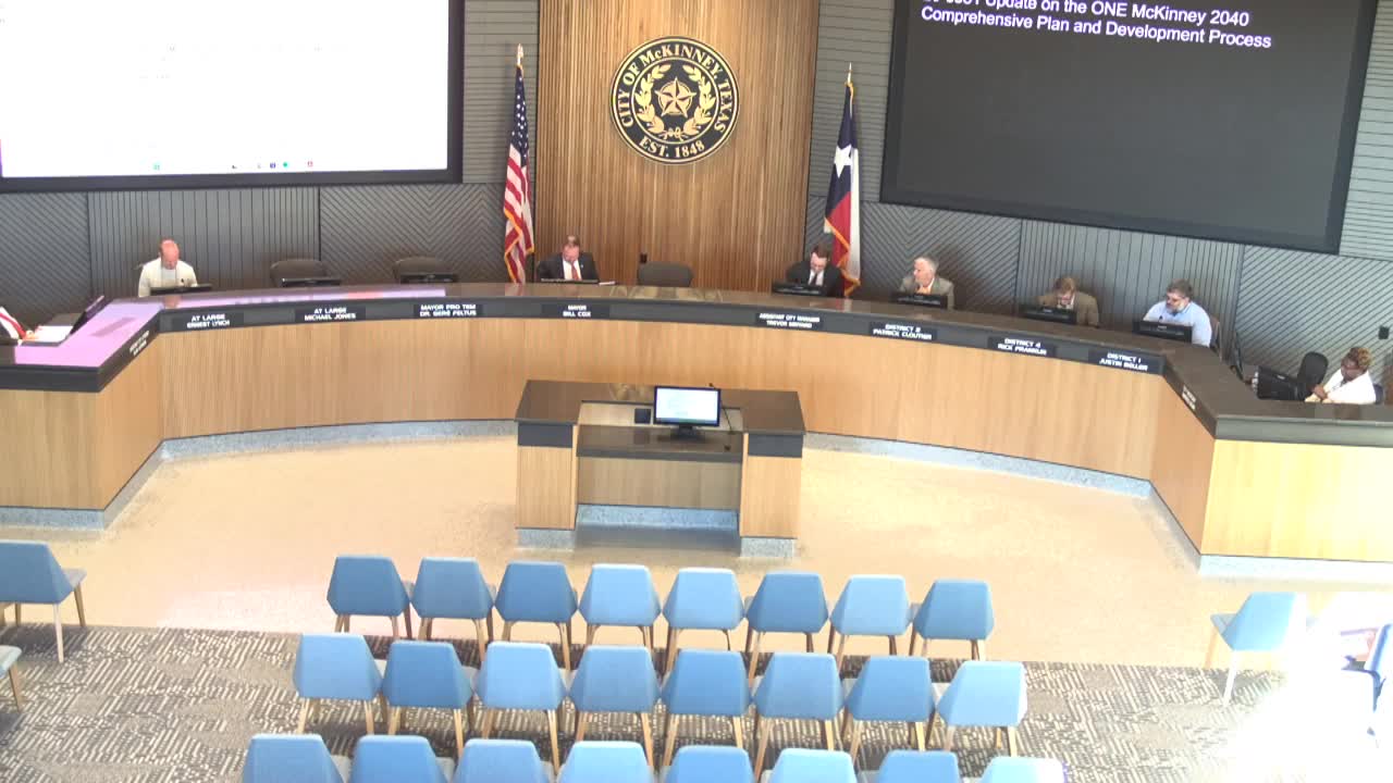 McKinney planning staff gives overview of 1 McKinney 2040 comprehensive plan and how it guides zoning