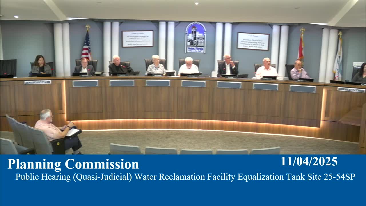 Planning commission approves site plan amendment for Venice Water Reclamation Facility equalization tank