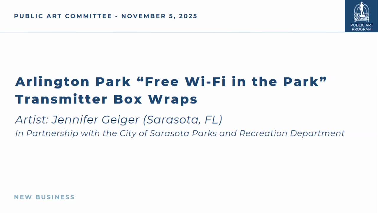 Public Art Committee approves artist Jennifer Geiger to wrap Arlington Park Wi-Fi boxes