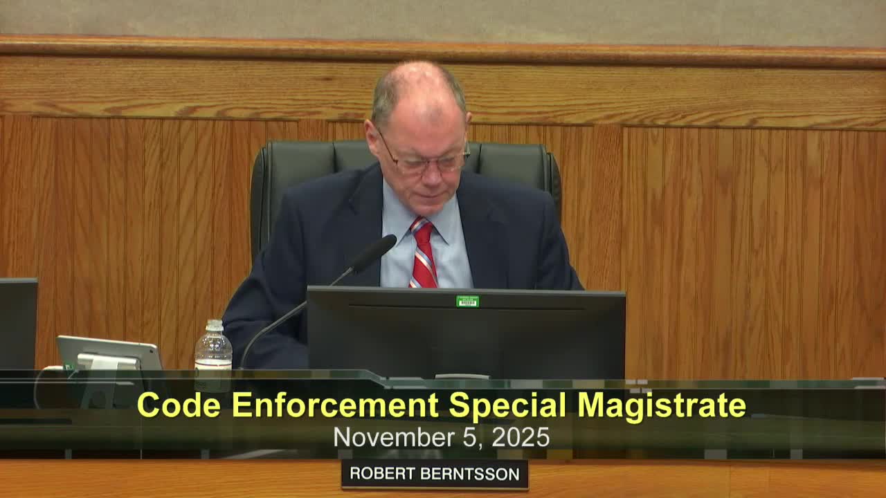 Magistrate issues multiple compliance orders, fines and continuances in Nov. 5 Charlotte County hearing