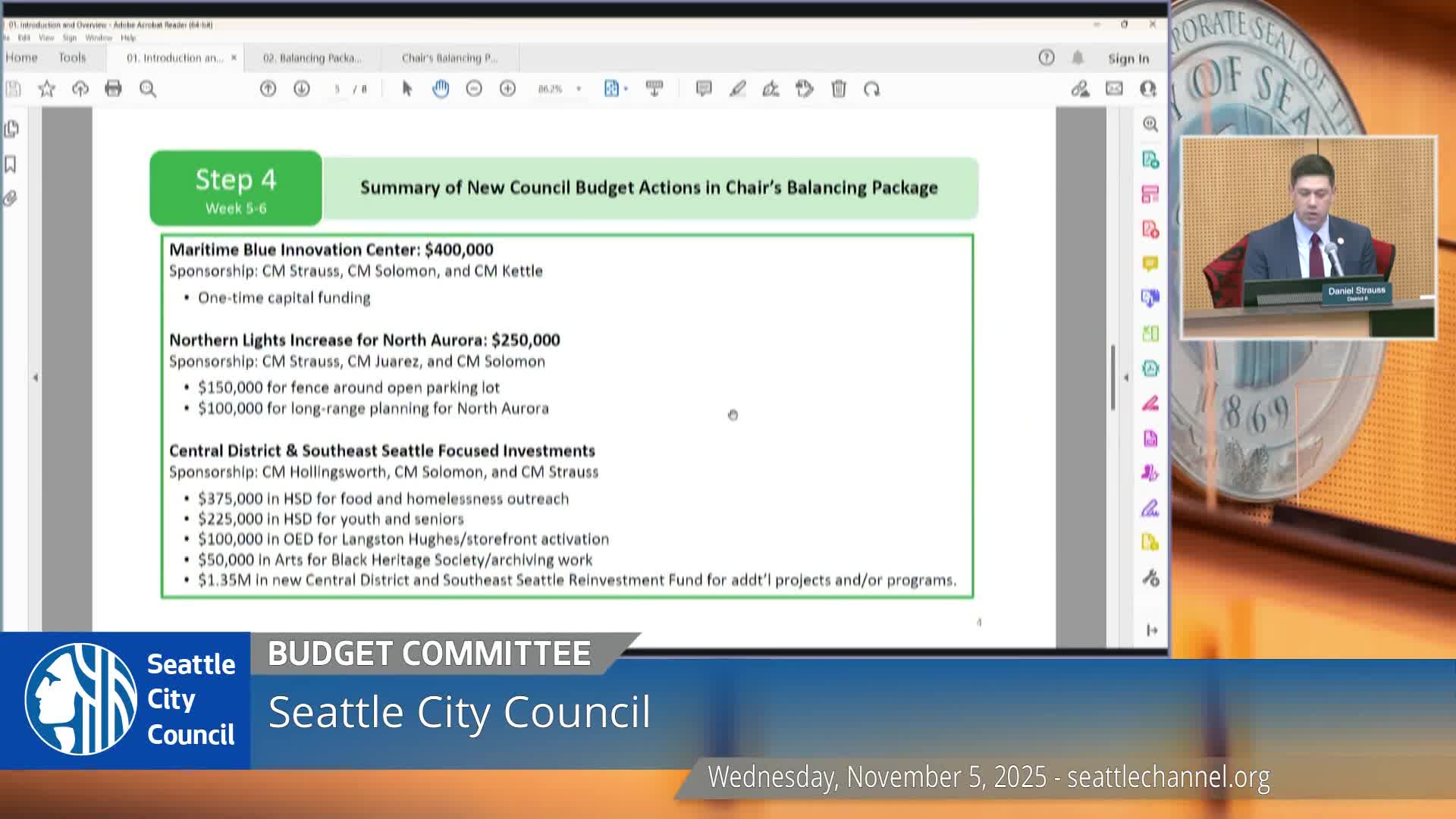 Council package includes $400,000 for Maritime Blue Innovation Center at Fisherman’s Terminal