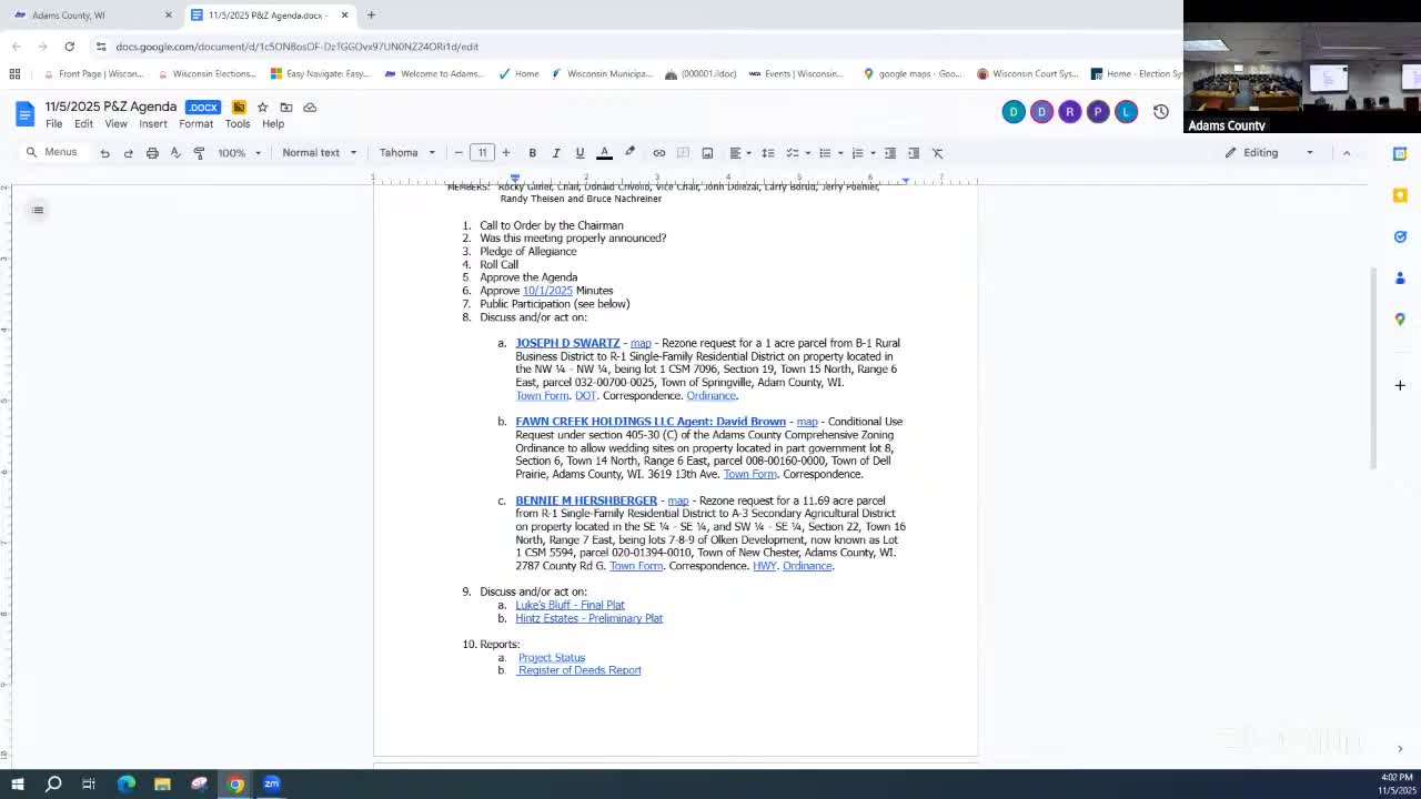 Adams County planning staff says Joseph Swartz application tabled at applicant's request
