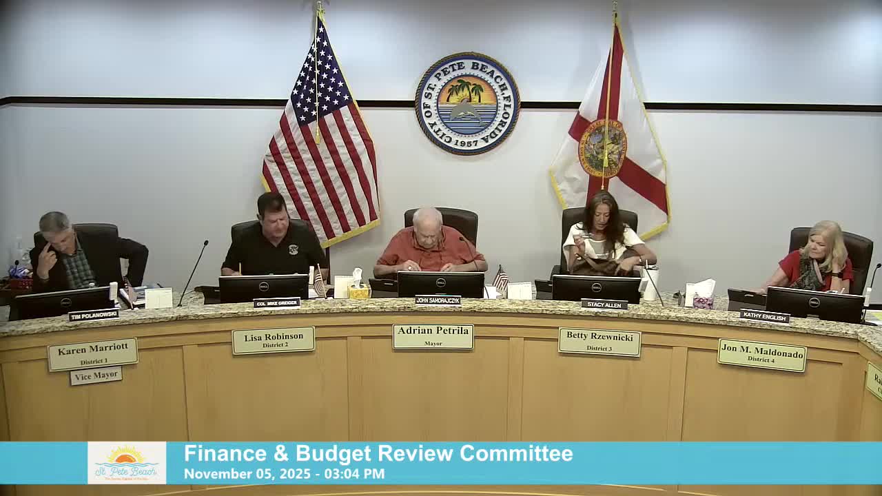 St. Pete Beach committee seeks earlier revenue data, forms revenue working group