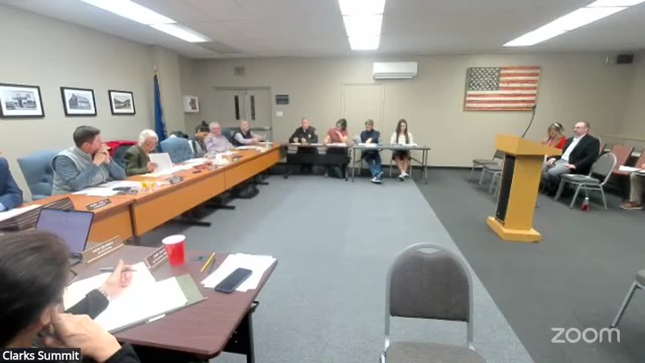 Clarks Summit council delays final decision on part‑time police presence at nonpublic school, solicitor flags court and DA steps