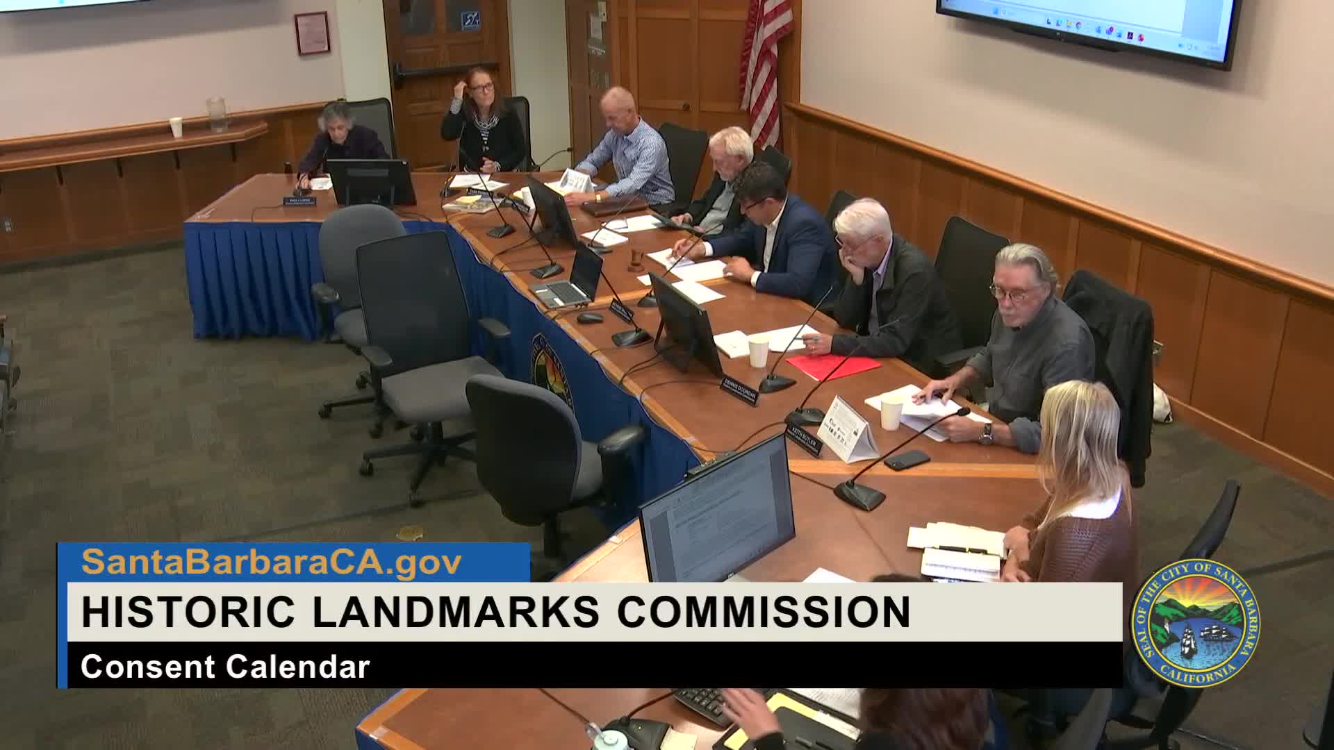 Historic Landmarks Commission ratifies consent items; staff announces planning studio and Mills Act progress