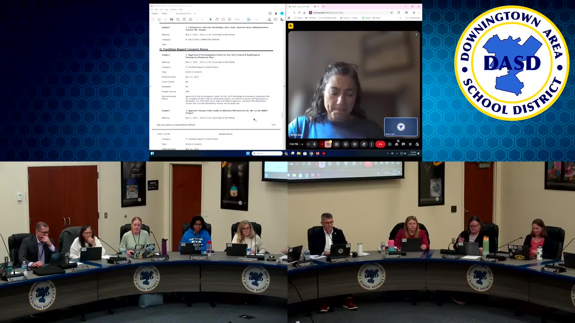 Board briefed on change orders, contingency and completion timeline for Beaver Creek and West Bradford projects