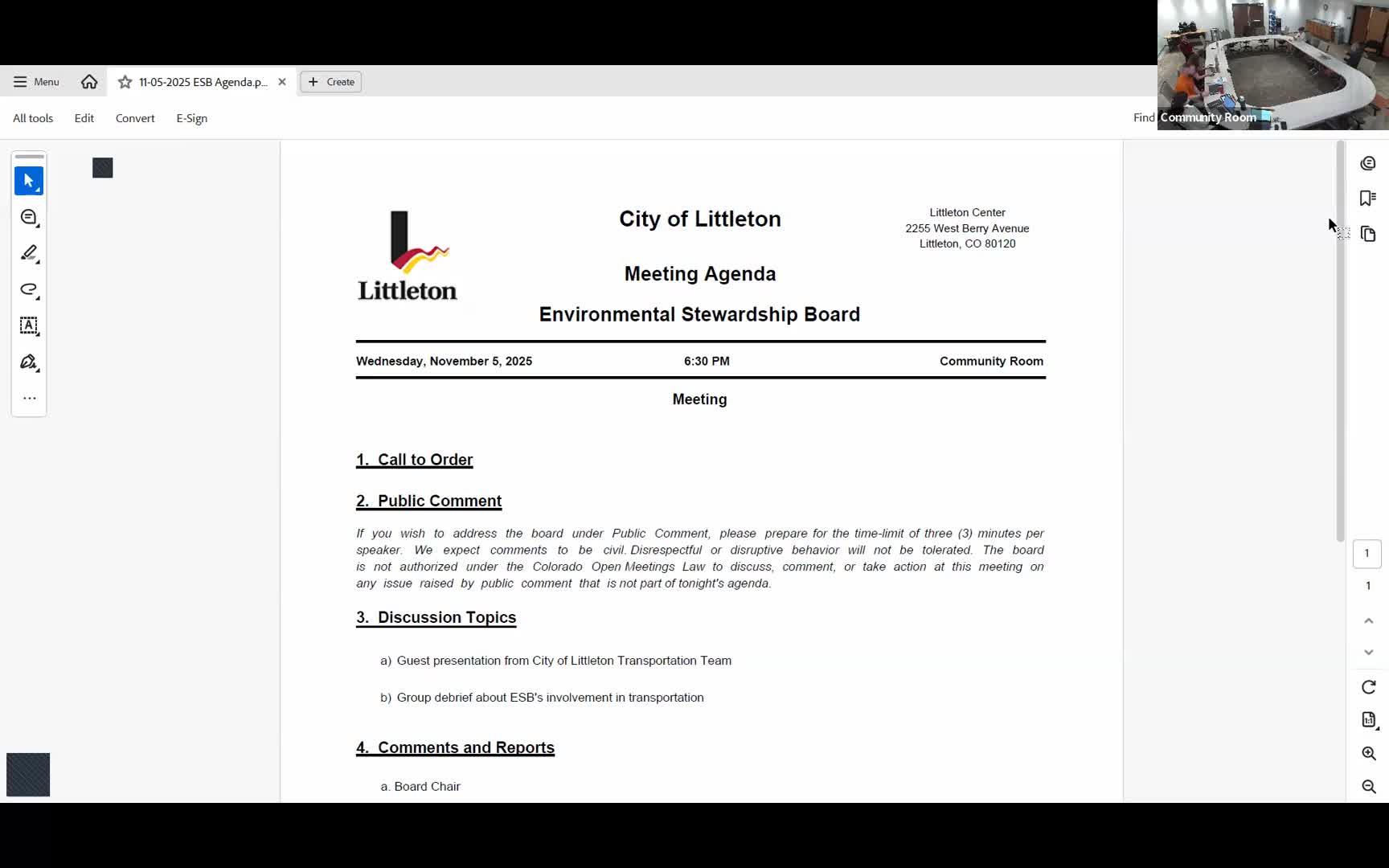 Public commenter urges Littleton to update comprehensive plan, criticizes coordination of boards