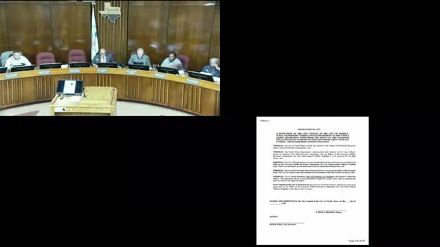 Council authorizes Terrell PD to apply for state funds for bullet‑resistant vehicle components