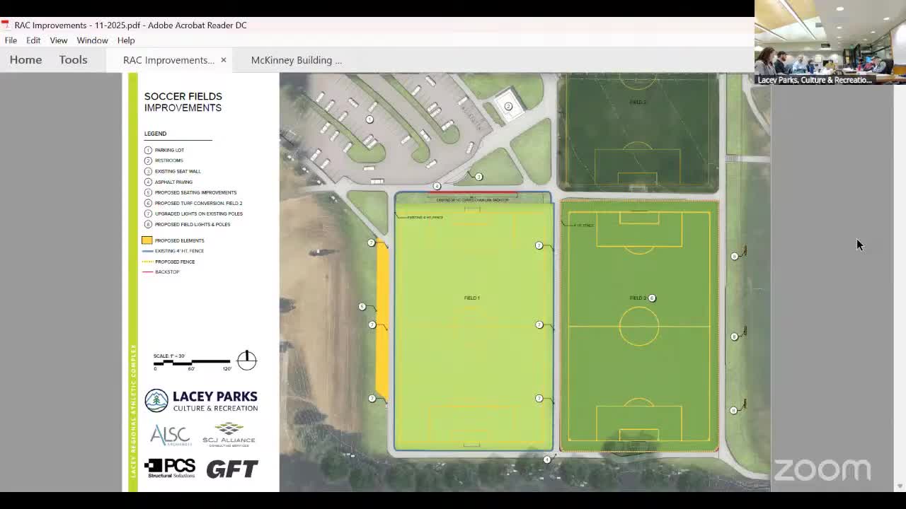 Board hears 30% design for regional athletic complex: turf, lights, seating and phased options