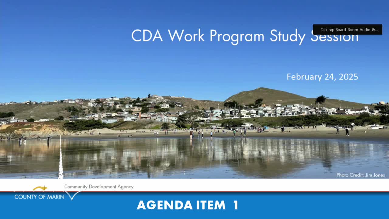 Marin County planning staff propose narrower CDA work program after review finds major staffing and cost-recovery gaps
