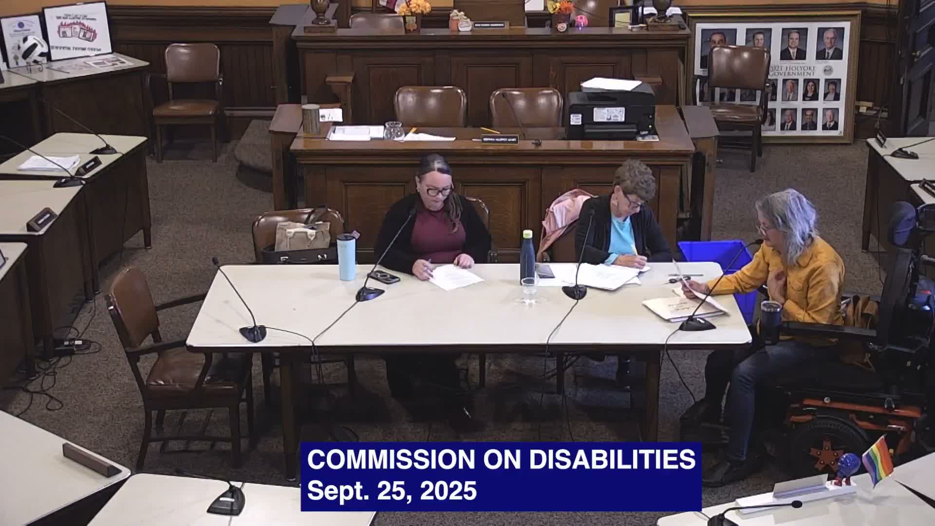 Holyoke disability commission clarifies quorum, budget timing and 22G option