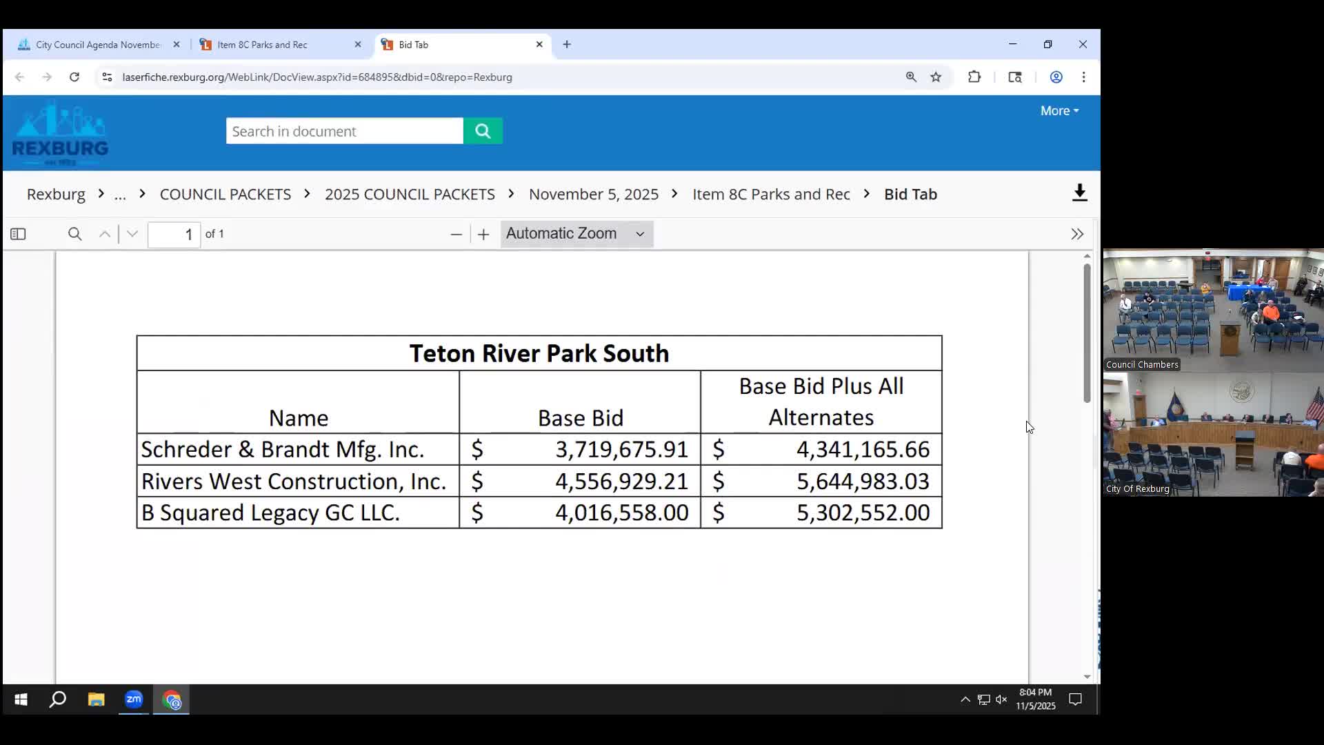 Rexburg council rejects bids for Teton River Park South; staff to rebid smaller scope