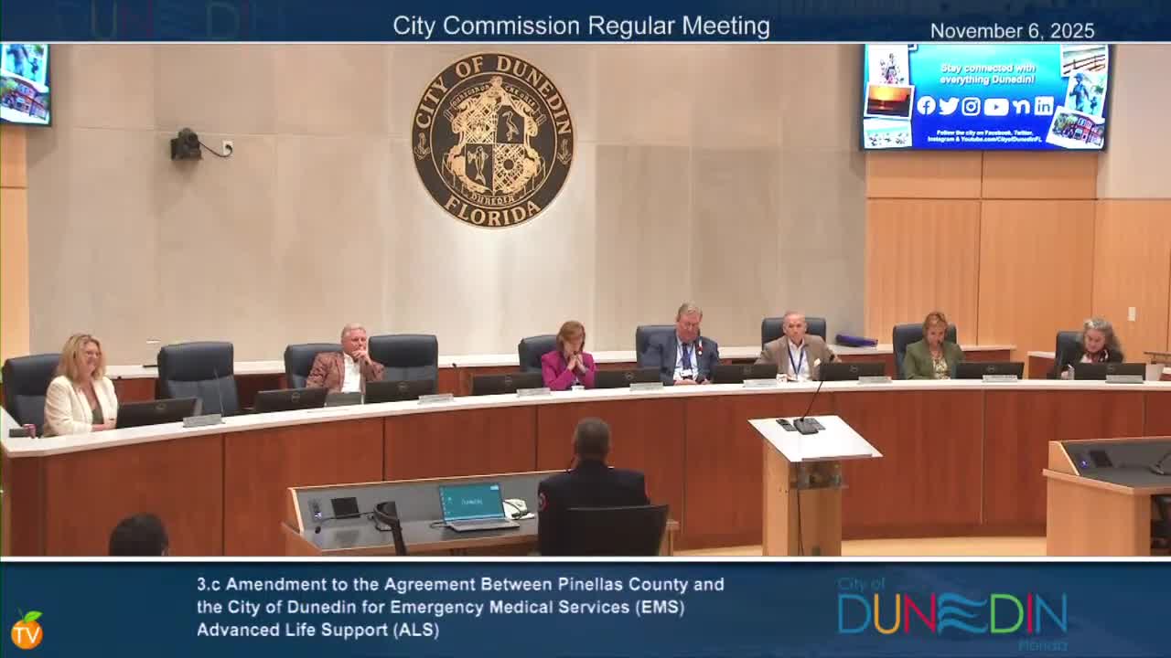 Dunedin updates Pinellas County ALS agreement as department moves toward an all-paramedic model