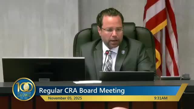 CRA authorizes Keating Park LWCF grant application; board debates $230,000 playground proposal