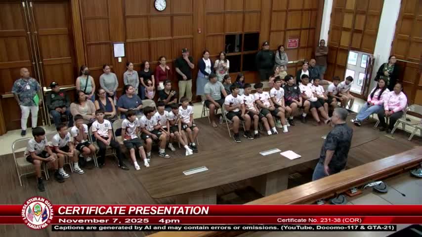 Guam ceremony honors Ocean View Middle School Knights after third straight boys soccer title