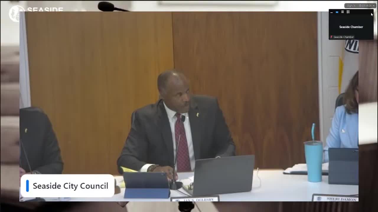 Seaside council approves consent agenda, advances 2025 building-code updates to second reading